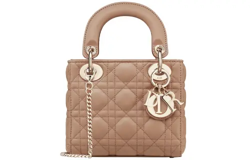 DIOR Lady Dior Sheepskin Handbag, Shoulder Bag, Crossbody Bag, Handbag Mini Women's Flesh Pink