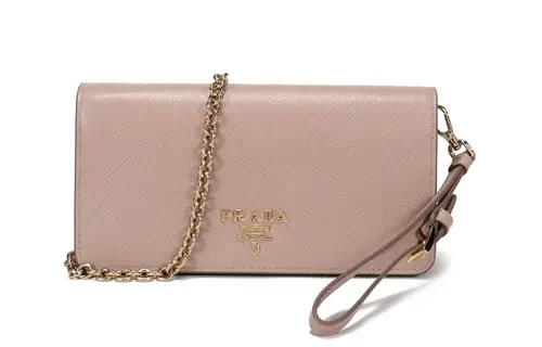 PRADA Saffiano Leather Crossbody Bag, Shoulder Bag Women's Apricot