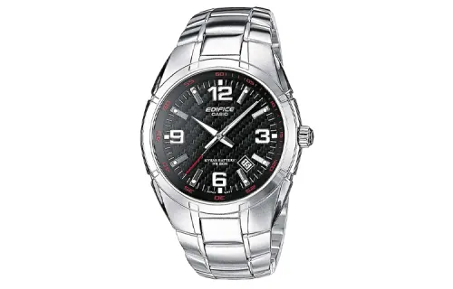 CASIO EDIFICE Quartz Movement Stainless Steel Strap Watch Men's Watches Black Dial
