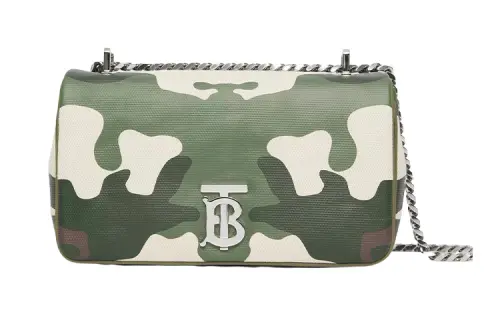 Burberry Lola Bag Cotton Printed Canvas Crossbody Bag, Shoulder Bag Women's Camouflage