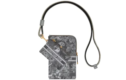 DIOR DiorTravel Technical Fabric Travel Handheld Combo Bag, Shoulder Bag, Crossbody Bag Women's Gray