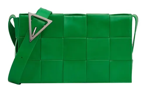 Bottega Veneta Cassette Intreccio Crossbody Bag Parakeet