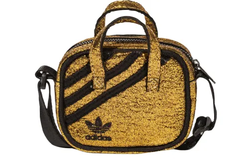 Adidas Originals Polyester Portable Crossbody Bag, Shoulder Bag Mini Unisex Gold