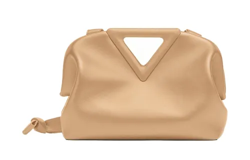 Bottega Veneta Leather Handbag Women's Almond