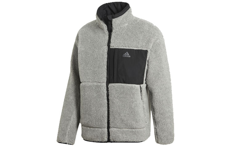 Мужская куртка-куртка adidas Sherpa Rev Jkt (серая) — фото 3