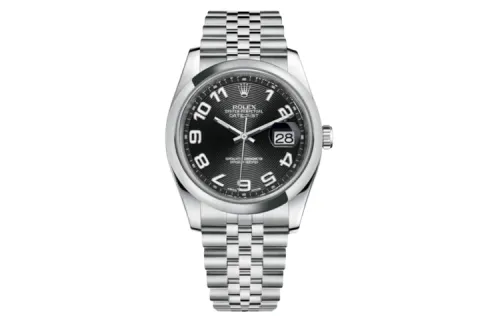 ROLEX Datejust Collection Automatic Mechanical Movement Unisex Watch 36mm Black Dial Oystersteel Strap