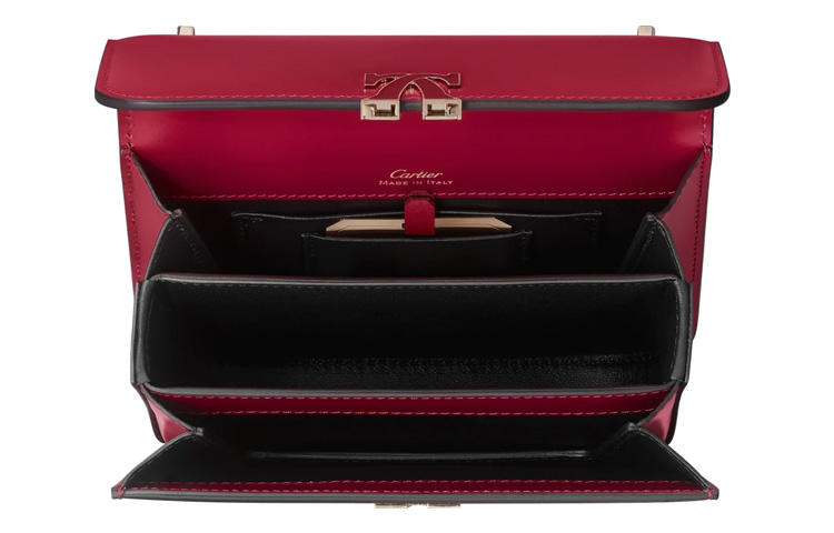 Женская сумка Cartier Double C Nano (вишневая) — фото 5