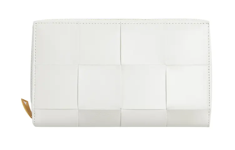 Bottega Veneta Bottega Veneta Luggage Collection Sheepskin Wallet Women's Chalk White