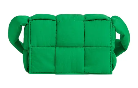 Bottega Veneta CASSETTE Pillow Bag Polyamide Shoulder Bag, Crossbody Bag Mini Women's Green