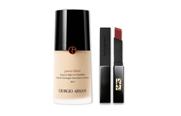 GIORGIO ARMANI Armani, YSL, foundation, lipstick, makeup primer, set