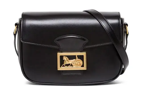 CELINE Leather Box Bag, Crossbody Bag, Shoulder Bag Women's Black