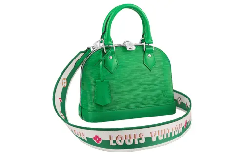 LOUIS VUITTON Alma Epi Grain Cow Leather Dome Bag, One Shoulder Handbag Women's Green