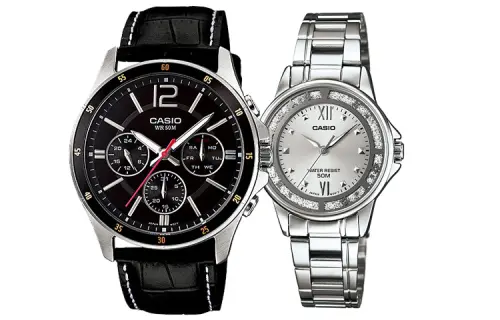 CASIO Unisex Pair Table Series Black Watch