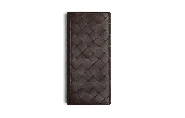 Bottega Veneta Cow Leather Wallet Men's Dark Chocolate