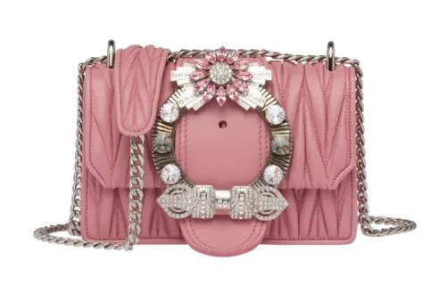 MIU MIU Sheepskin Crossbody Bag, Shoulder Bag Women's Pink