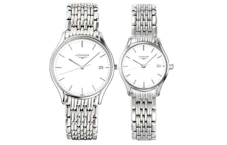 LONGINES Lvya Collection Quartz Movement 30m Waterproof Unisex Watch 35mm White Dial Stainless Steel Case