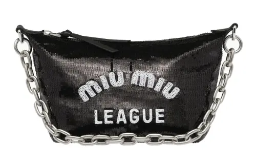 MIU MIU Spirit Fabric Handbag Women's Black