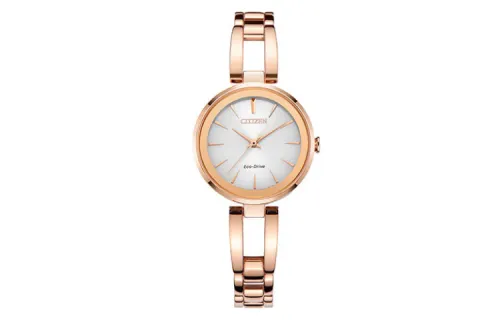 CITIZEN Ecology Drive Collection Light Powered Quartz Movement Gold Plated Stainless Steel Strap