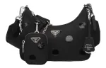 PRADA Nylon Shoulder Bag Women's Black