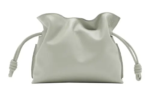 LOEWE Flamenco Nappa Cow Leather Shoulder Bag, Crossbody Bag, Clutch Mini Women's Gray