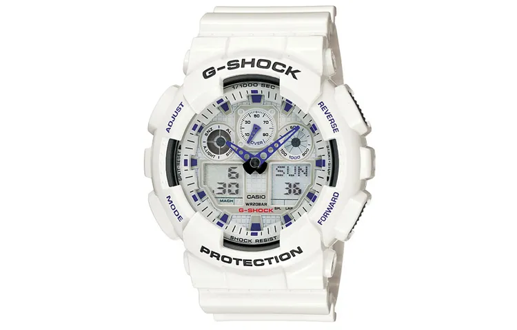CASIO Men Liquid Crystal/Analog Dual Display Series Gray Watch GA-100A-7A