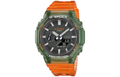 CASIO Men Liquid Crystal/Analog Dual Display Series Gray Watch GA-2100HC-4AER