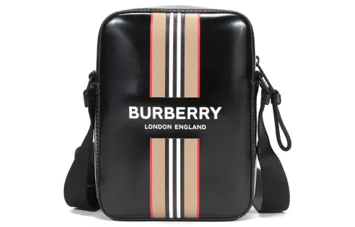 Burberry Coated Canvas Crossbody Bag, Shoulder Bag Men's Black