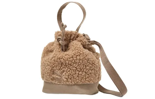 PUMA Polyester Handbag Regular Unisex Camel