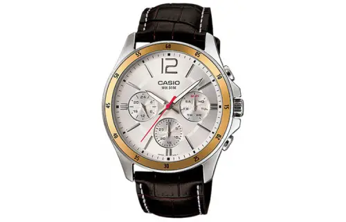 CASIO Men Standard Series 47mm Silver Watch MTP-1374L-7A