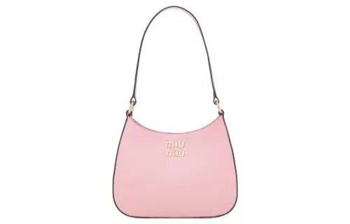 MIU MIU Sheepskin Shoulder Bag, Portable Crossbody Bag Women's Pink