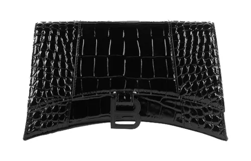 Balenciaga Leather Chain Bag, Shoulder Bag Women's Black