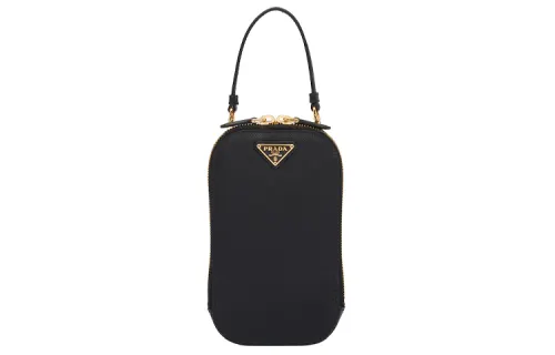 PRADA Saffiano Leather Handbag Mini Women's Black