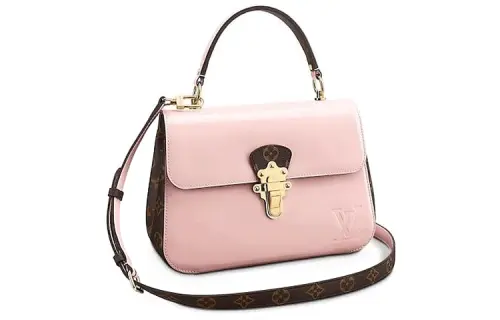 LOUIS VUITTON Leather Shoulder Bag, Crossbody Bag Women's Ballet Pink, Cherry Blossom Pink