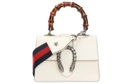 GUCCI Dionysus Leather Shoulder Bag, Crossbody Bag, Handbag Mini Women's White
