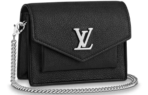 LOUIS VUITTON Mylockme Cow Leather Crossbody Bag Mini Women's Black