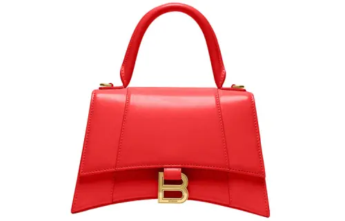 Balenciaga Hourglass Small Top Handle Bag Red