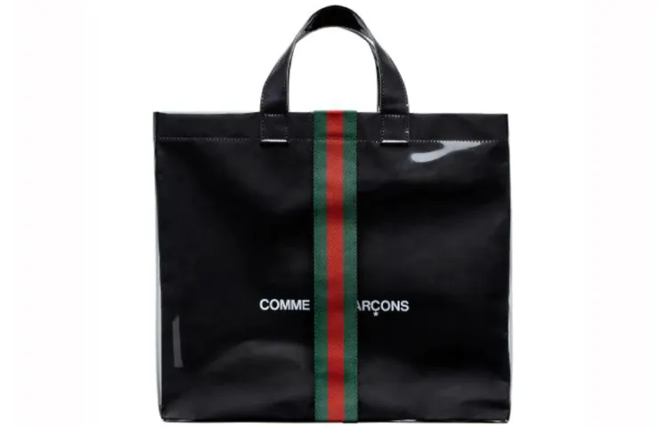 GUCCI PVC Kraft Paper Shoulder Bag, Crossbody Bag, Handbag Unisex Black