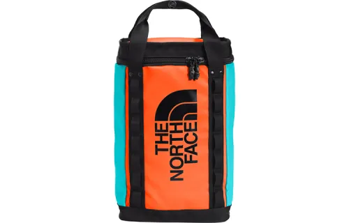 THE NORTH FACE 14L Backpack Outdoor Bag Recycled Polyester Orange Blue Unisex
