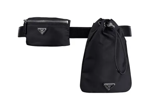 PRADA 2 in 1 Nylon Fanny Pack Men's Black