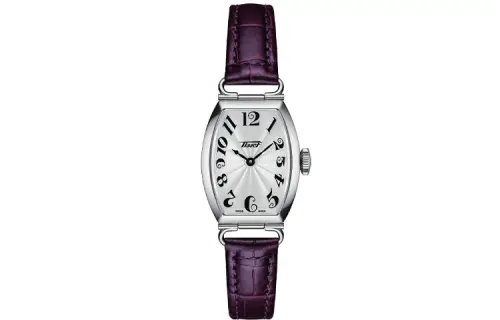 TISSOT Porto Collection Quartz Movement Women's Watch 30mm White Dial Stainless Steel Case Leather Strap