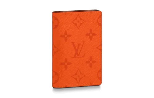 LOUIS VUITTON Pocket Organizer Monogram Eclipse Volcano Orange
