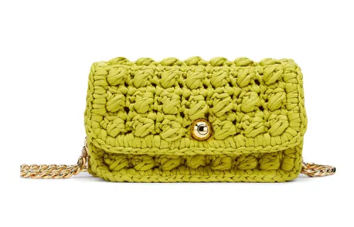Bottega Veneta Polyurethane Handbag, Shoulder Bag, Crossbody Bag Women's Yellow Green