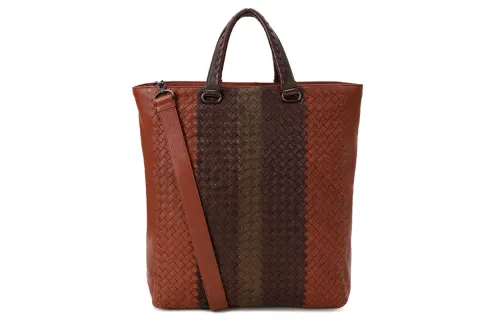 Bottega Veneta Cow Leather Tote Handbag Medium Women's Brown