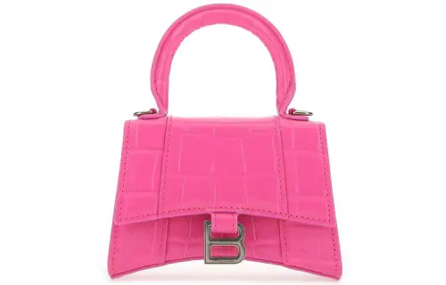 Balenciaga Leather Shoulder Bag, Crossbody Bag, Handbag Mini Women's Pink