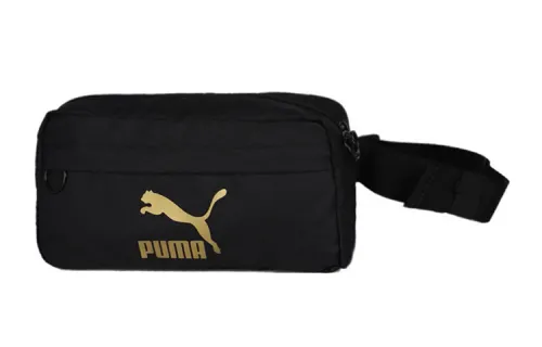 PUMA Polyester Shoulder Bag, Crossbody Bag, Fanny Pack Regular Unisex Black Gold