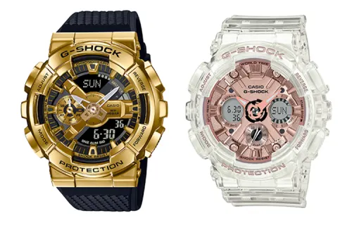 CASIO Unisex Pair Table Series Gold Watch