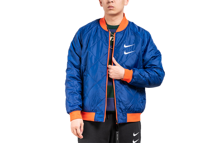 Мужская куртка Nike Swoosh Bmber (оранжевая) — фото 6