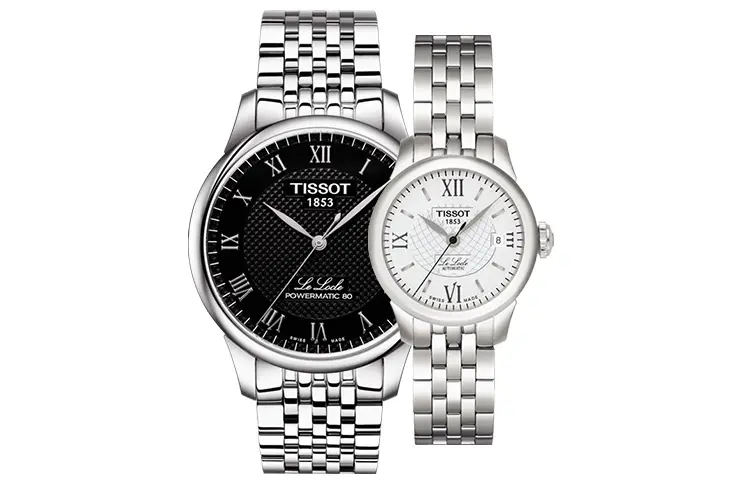 TISSOT Le Locle Collection Automatic Mechanical Movement Unisex Watch 25.3mm Silver Dial Steel Strap