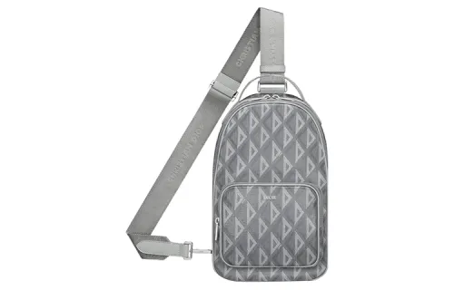 DIOR Adjustable Strap Sling Bag, Portable One Shoulder Backpack, Crossbody Bag Mini Men's Gray