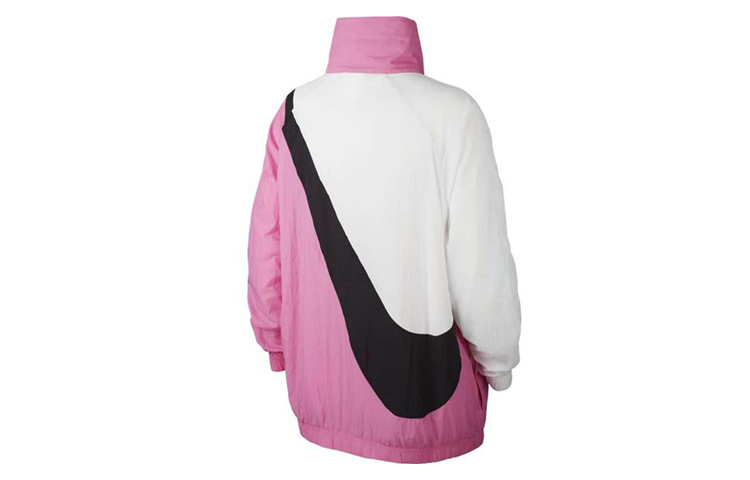 Женская куртка Nike Sportswear Woven Swoosh Jacket (розово-белая) — фото 2